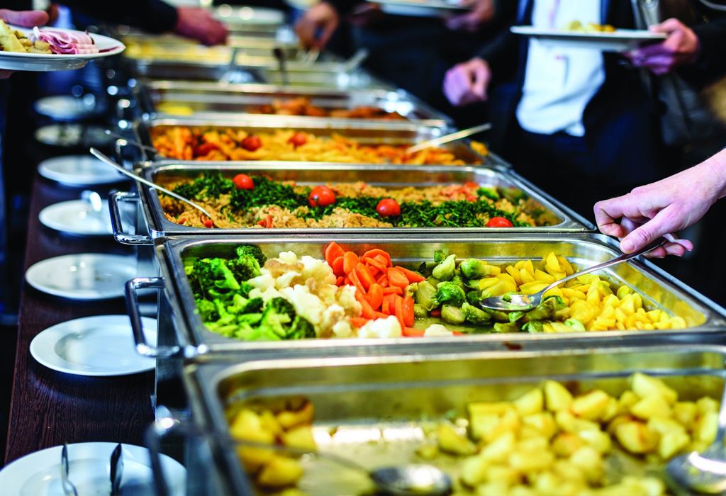 Packed office lunch boxes for corporate catering